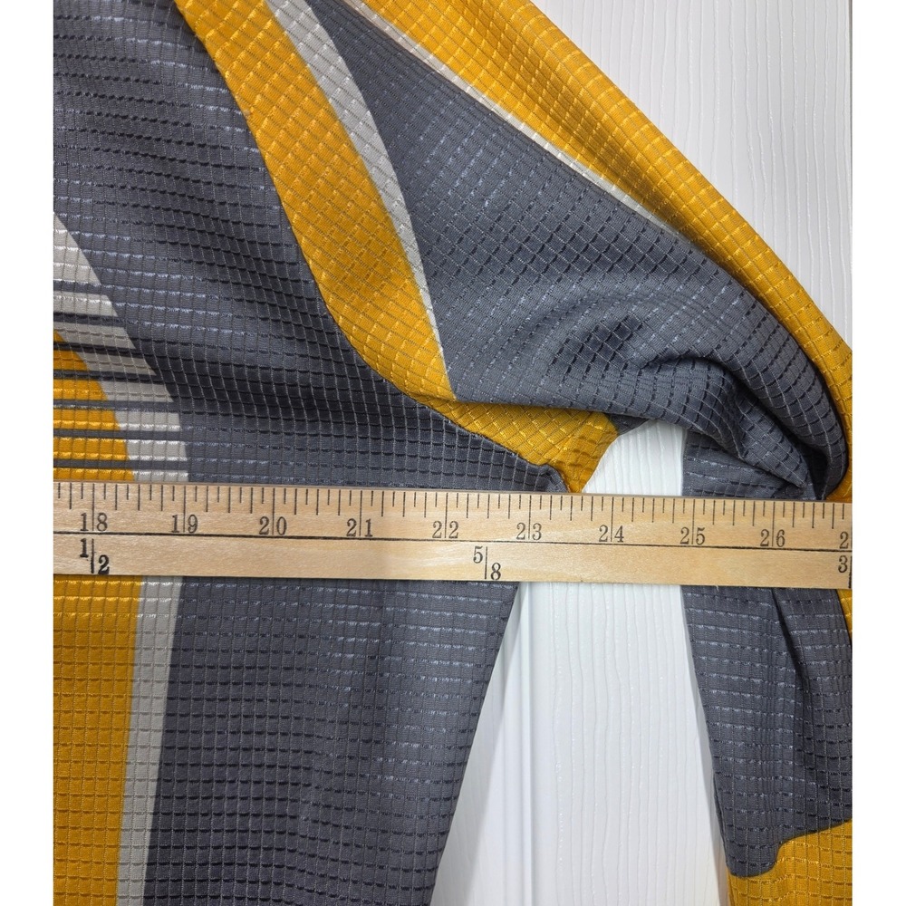 VTG Nike ACG Cycling Jersey Long Sleeve Yellow Grey Made in Italy Large 90s Y2K - Picture 12 of 14